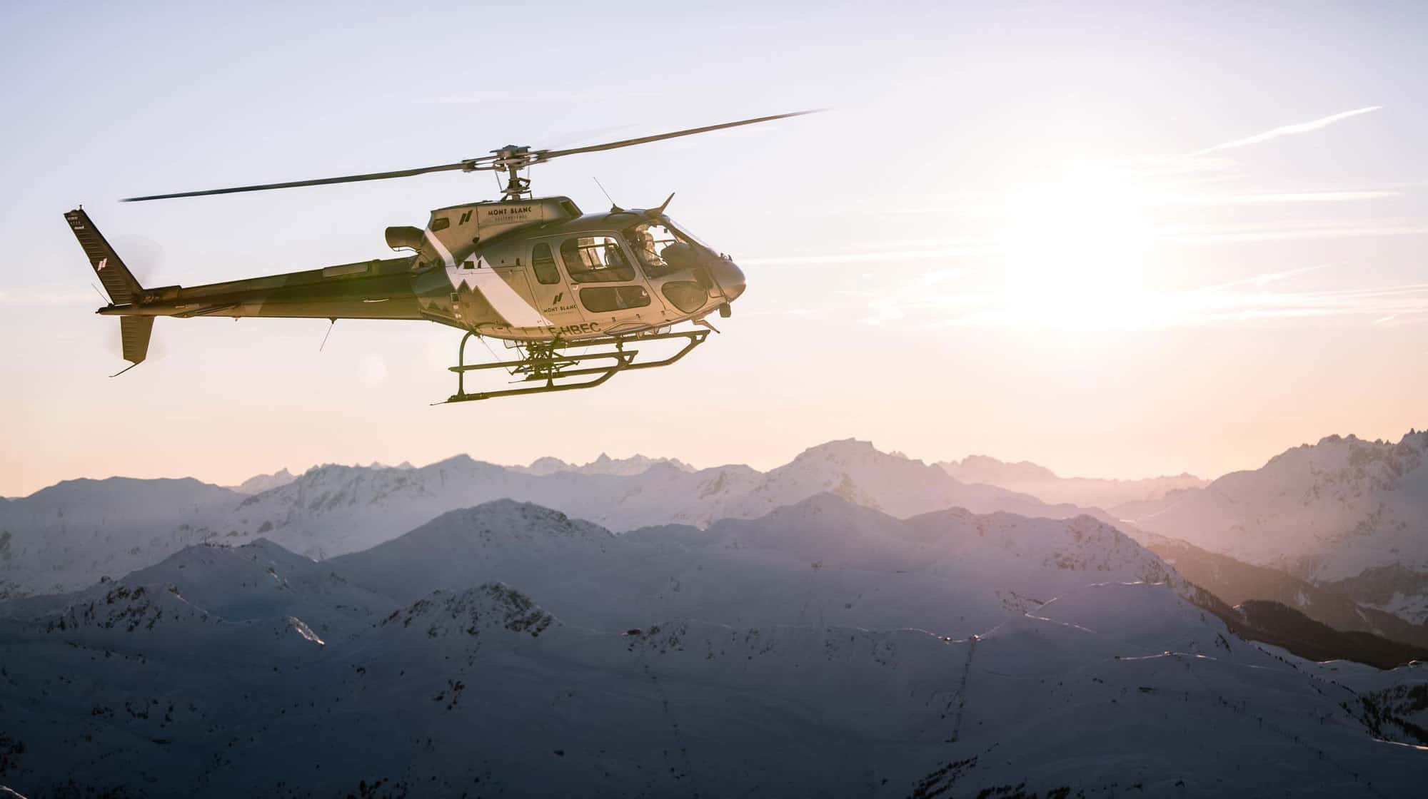 helicopter tour mont blanc