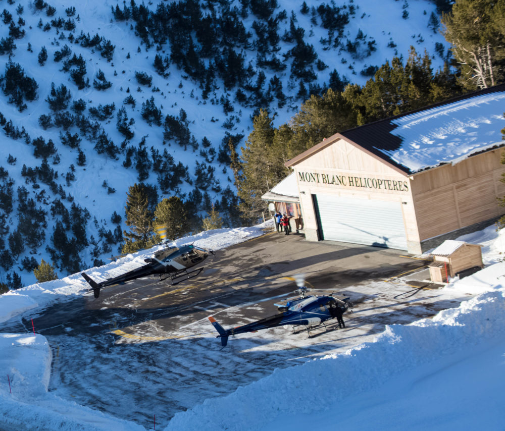 Base les arcs mont blanc helicopteres