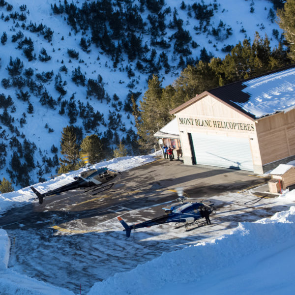Base les arcs mont blanc helicopteres