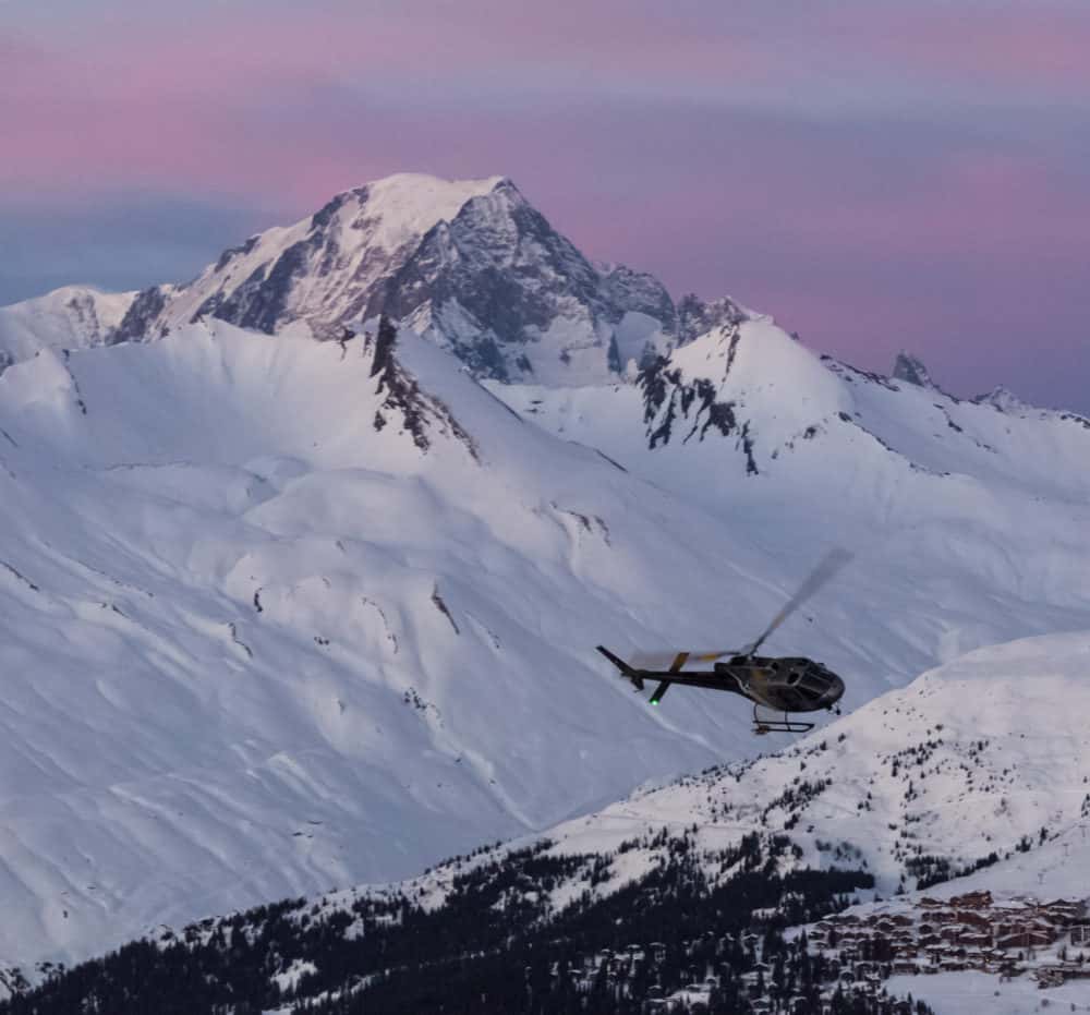 Base les arcs mont blanc helicopteres