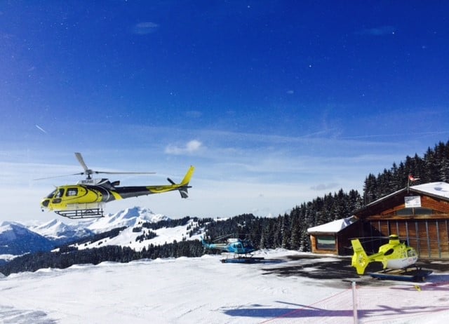 base d'avoriaz mont blanc helicopteres