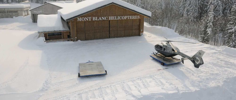 mont blanc helicoptere megeve base