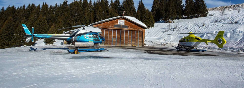 base d'avoriaz mont blanc helicopteres