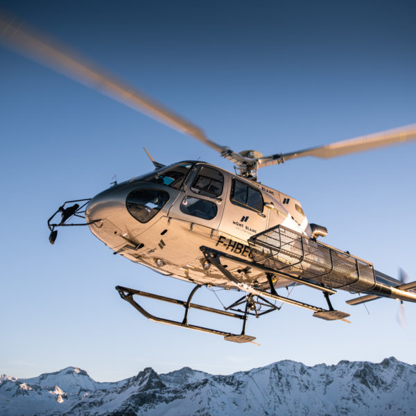 helicoptere ciel chamonix